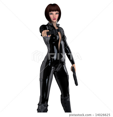 一個穿皮衣的女人 14026625