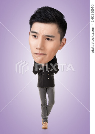 Funny Asian big head man 14026846