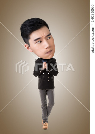 Funny Asian big head man 14026866