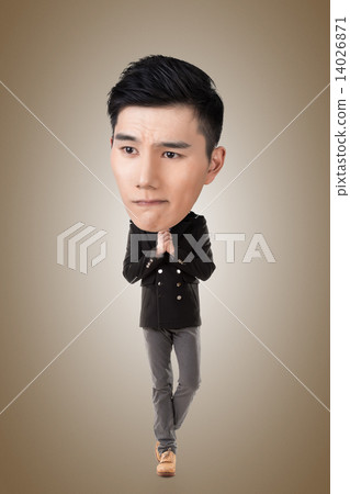 Funny Asian big head man 14026871