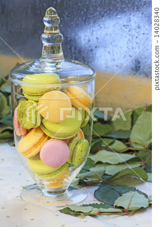 macarons in a glass vase 14028340