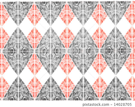 Zentangle菱形鑽石格子漩渦圖案漩渦圖案手繪水彩紅白色白色背三角右三角圈正方形視覺連續線條藝術放鬆休閒特里 Zentangle菱形鑽石格子漩渦圖案漩渦圖案手繪水彩紅白色白色背三角右三角圈正方形視覺連續線條藝術放鬆休閒特里 14028705