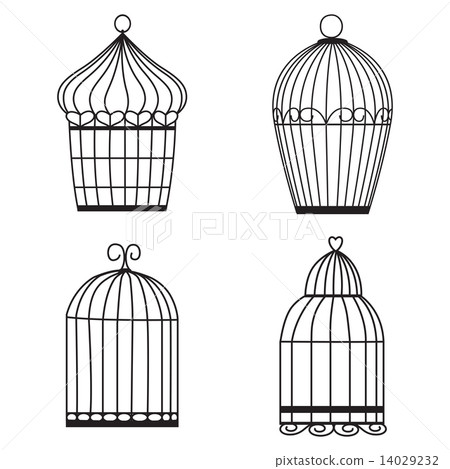 Silhouette birdcages collection set.  14029232