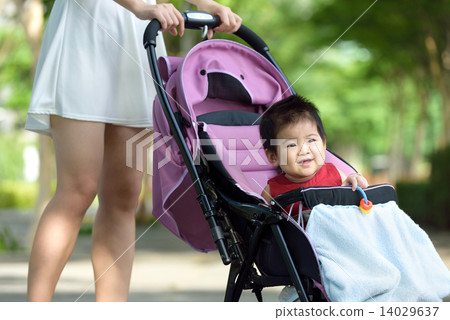 Chinese baby in a stroller 14029637