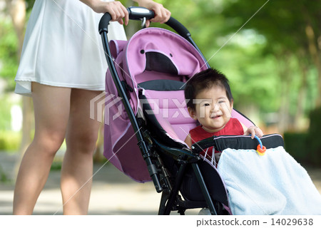 Chinese baby in a stroller 14029638