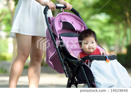 Chinese baby in a stroller 14029640