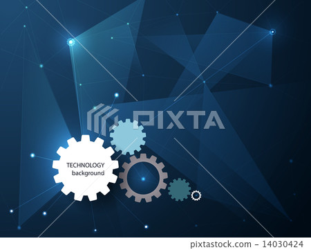 Abstract Technology background with gear wheel 14030424
