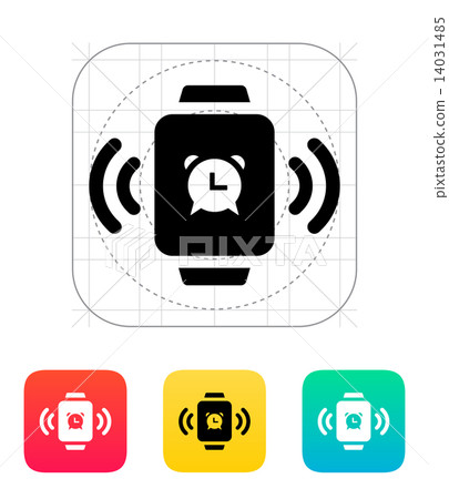 Alarm clock in smart watch icon. Alarm clock in smart watch icon. 14031485