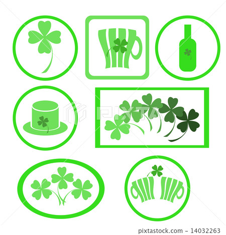 clover labels - Stock Illustration [14032263] - PIXTA