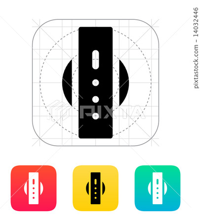 Round smart watch back view icon. Round smart watch back view icon. 14032446