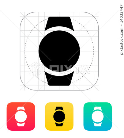 Round smart watch icon. 14032447