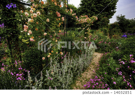Colorful flowers bloom in Monet's Garden 14032851