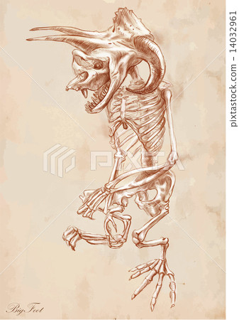 An hand drawn vector - Bigfoot (Yeti) 14032961