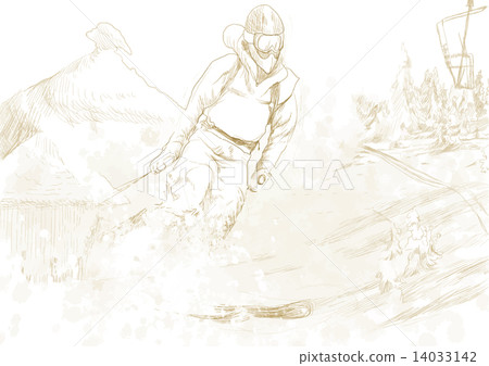 downhill skier downhill skier 14033142