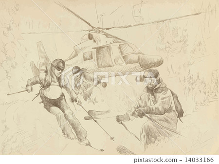 rescue team (skiers) 14033166