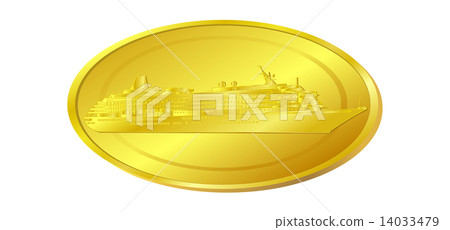 Cruise ship gold medal Cruise ship gold medal 14033479