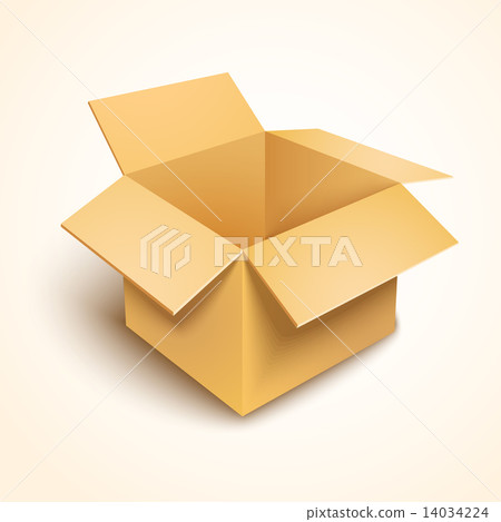 3d vector open cardboard box 3d vector open cardboard box 14034224