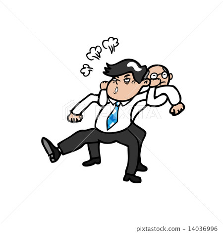 Angry man and boss Angry man and boss 14036996