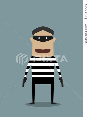 Cartoon character thief or robber 14037885