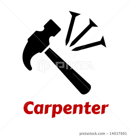 Hammer and nails icon Hammer and nails icon 14037891