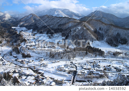 A view from the mountain temple Gododend in winter A view from the mountain temple Gododend in winter 14038592