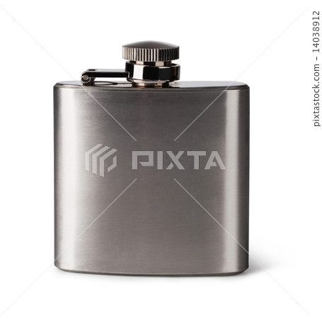 Flat metal flask 14038912