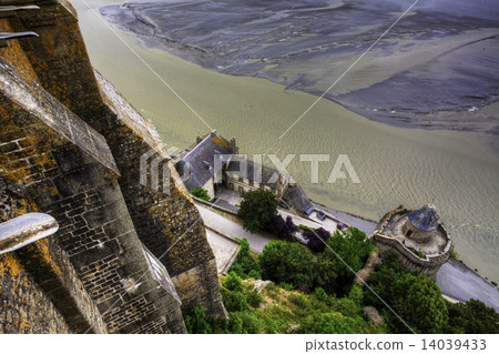 A view from the towers of Mont St Michel in France A view from the towers of Mont St Michel in France 14039433