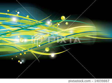 Green lines. Abstract vector background 14039867