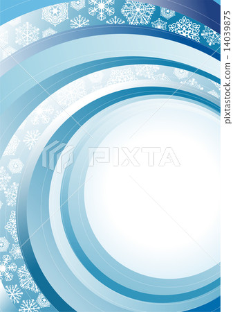 Blue Abstract Christmas background with white snowflakes 14039875