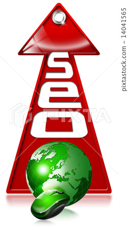 SEO positive red arrow SEO positive red arrow 14041565