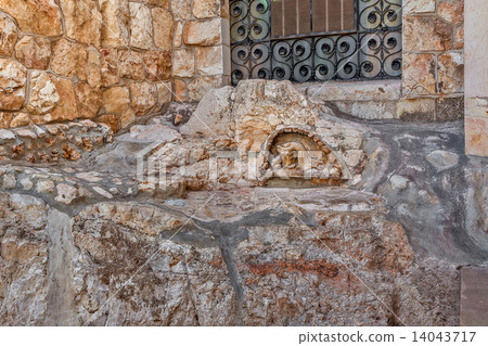 The rock of agony in Jerusalem, Israel. 14043717