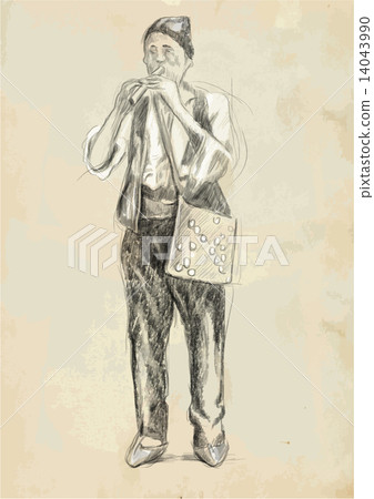 Flute Player - vector illustration (converted) Flute Player - vector illustration (converted) 14043990