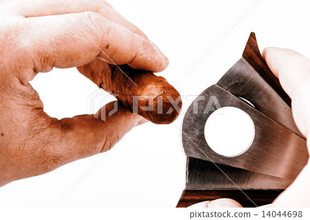 Cigar and cutter on a white background Cigar and cutter on a white background 14044698