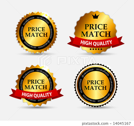 Price Match Label Set Vector Illustration  14045167