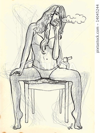 Smoker, Beauty on a chair Smoker, Beauty on a chair 14045244