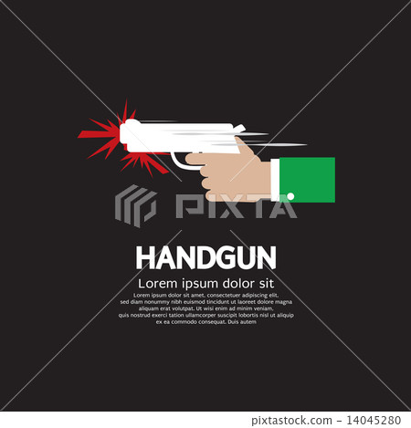 Hand Holding A Gun 14045280