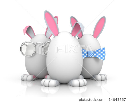Group of rabbits in the eggs 14045567