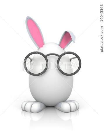Rabbit in the egg with glasses Rabbit in the egg with glasses 14045568