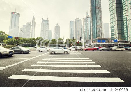 street  in Shanghai Lujiazui,China 14046089