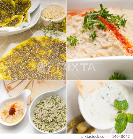 Arab middle eastern food collage Arab middle eastern food collage 14048042