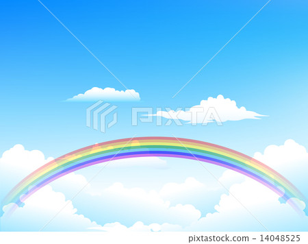 天空彩虹背景 天空彩虹背景 14048525