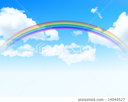 天空彩虹背景 天空彩虹背景 14048527
