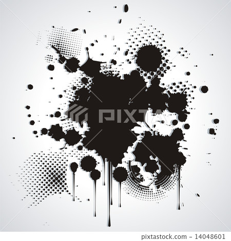 ..Black blot isolated on white 14048601