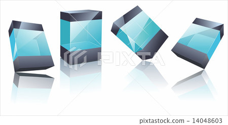 transparent glass boxes - Stock Illustration [14048603] - PIXTA