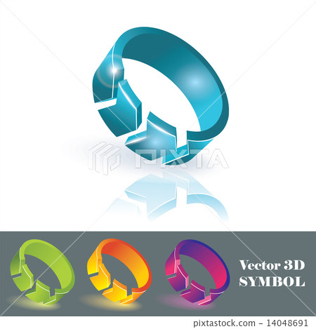 3d, arrow, blue 14048691