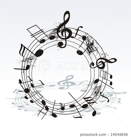 music notes twisted into a spiral music notes twisted into a spiral 14048696