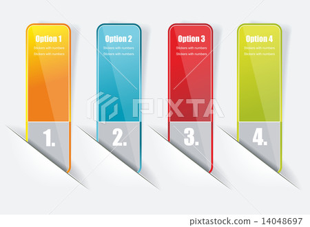 Design template numbered banners. Design template numbered banners. 14048697
