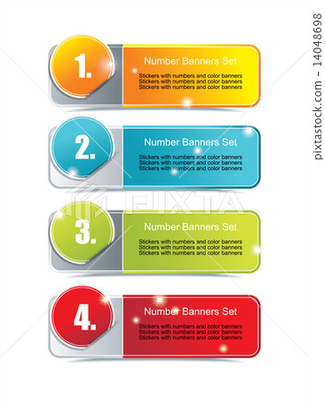 Design template numbered banners. Design template numbered banners. 14048698