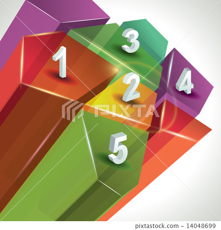 Design template numbered banners. Design template numbered banners. 14048699