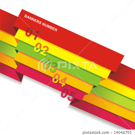 Design template numbered banners. Design template numbered banners. 14048701